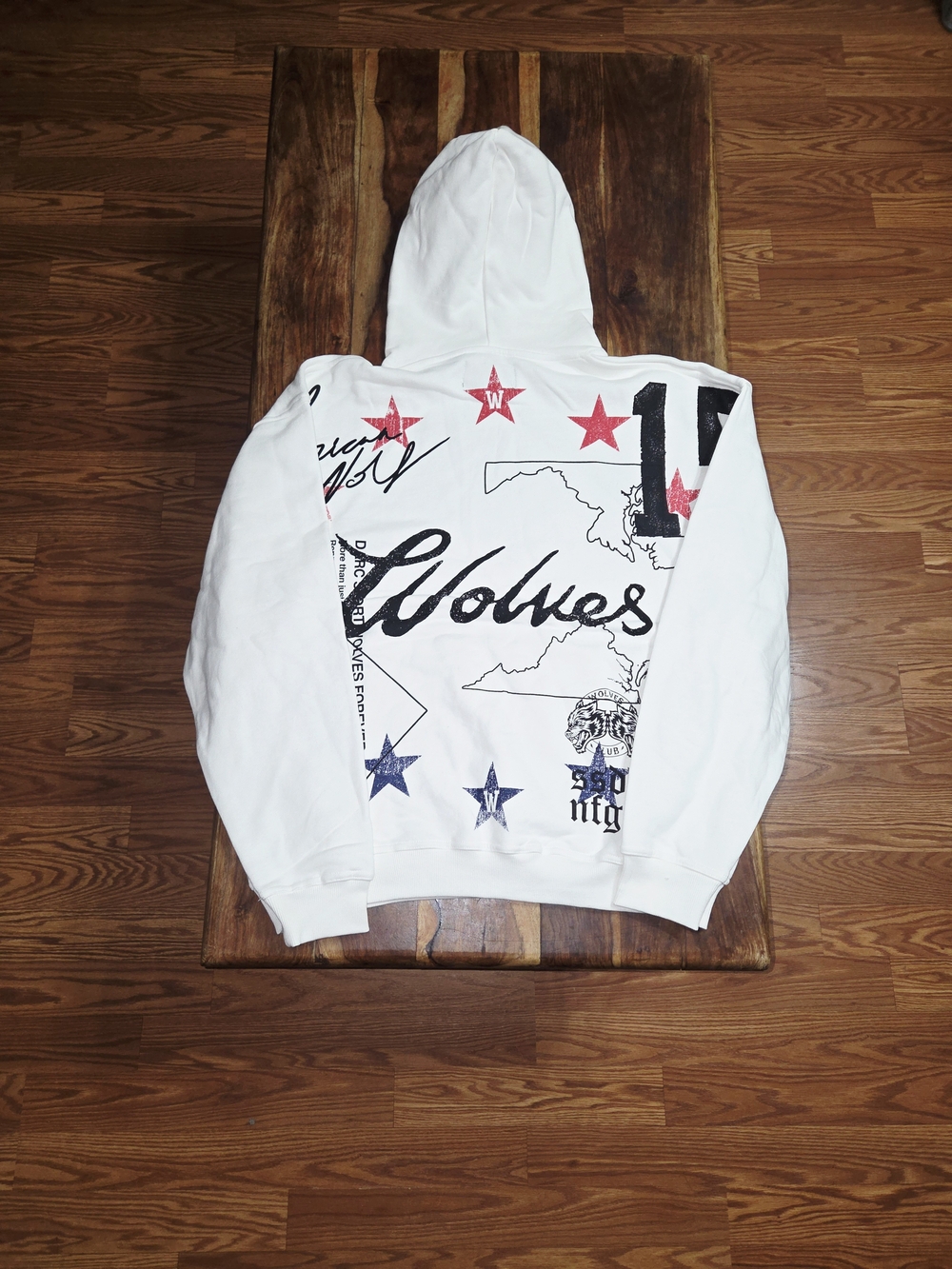 Darc Sport "American Wolf" Series Off-White Pullover Hoodie